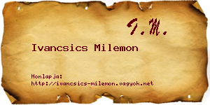 Ivancsics Milemon névjegykártya